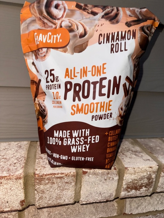 Other - FlavCity Cinnamon Roll All-In-One Protein Smoothie Powder - Brown & Cream